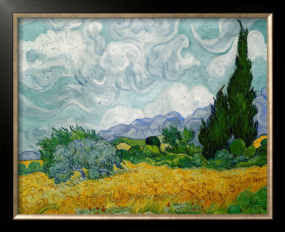 Wheatfield With Cypresses, C.1889 By Vincent Van Gogh